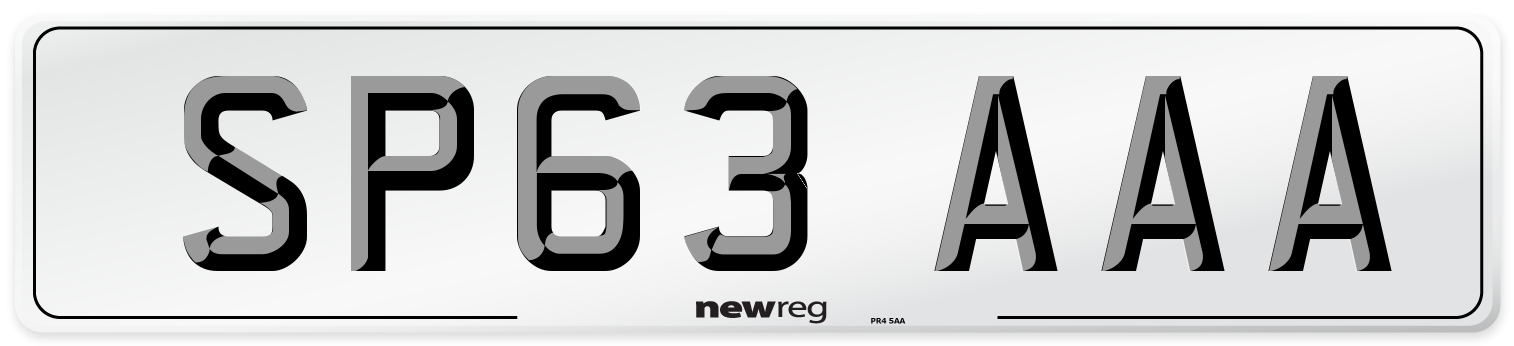 SP63 AAA Number Plate from New Reg